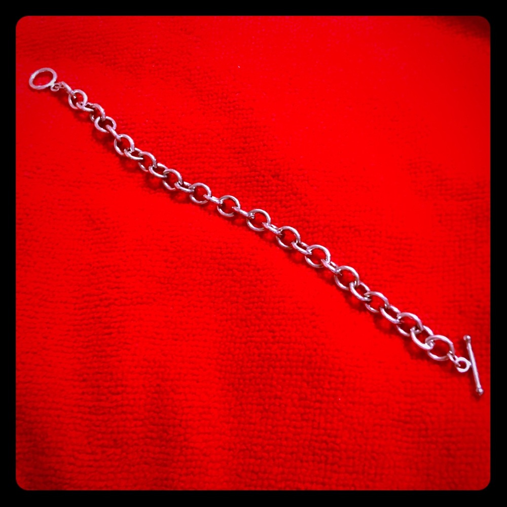 Silver tone bracelet